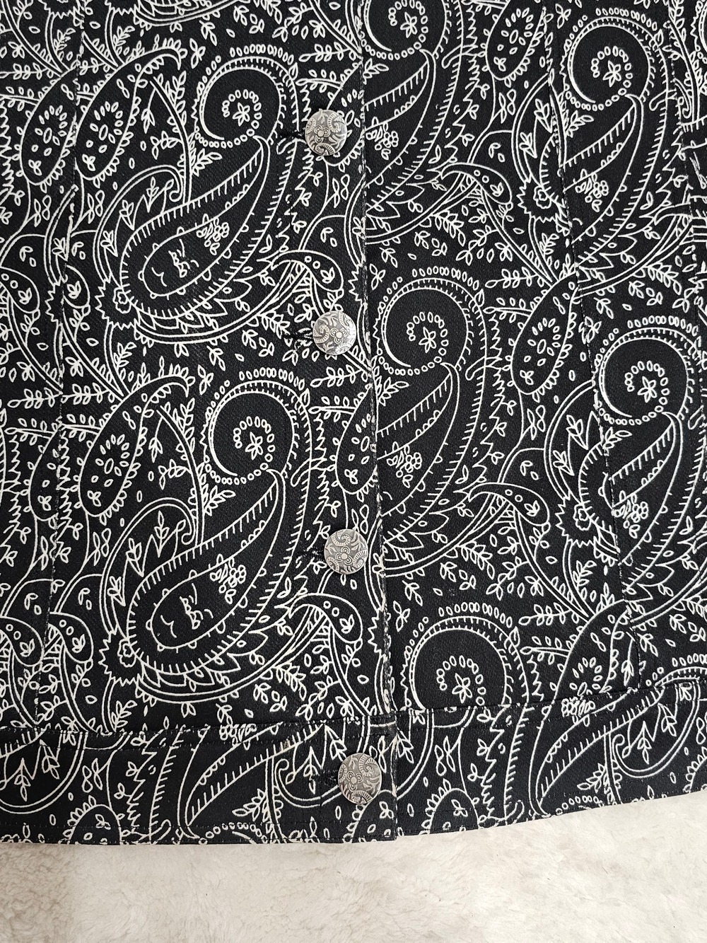 Blue Sky Fair Trade Cotton  Paisley Western Jacket 2X Boho Ranchwear Cottagecore - Picture 5 of 16
